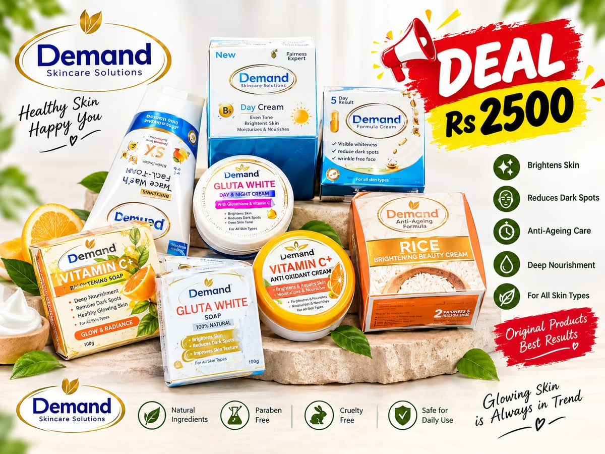 Demand Skincare Complete Beauty Care Bundle – Brightening, Dark Spot & Anti-Ageing Care